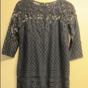 Loft navy blue lace dress